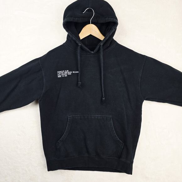 Miracles Club Virgil Was Here Hoodie Mens Medium Black Streetwear Hip Hop - Picture 3 of 10